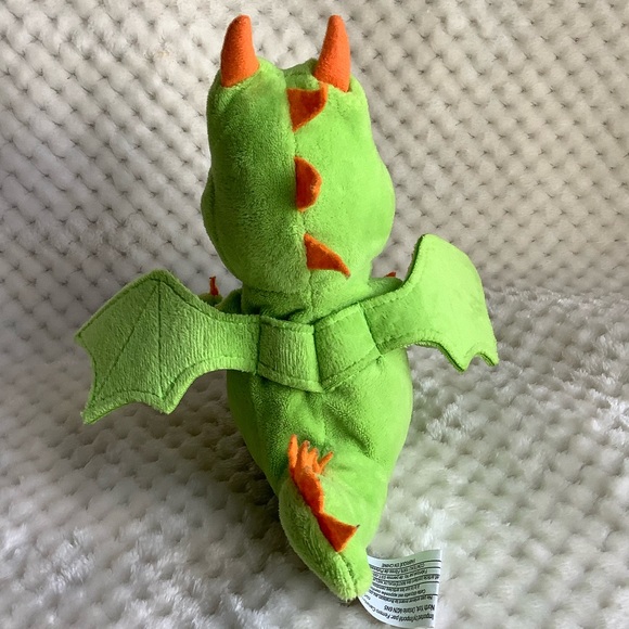 Kinder Surprise Plush Green Dragon Stuffed Animal Toy Embroidered Eyes - Picture 5 of 10